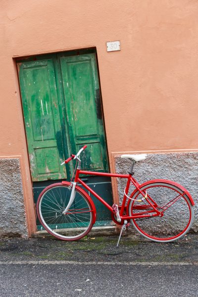 Cinque Terre, Italia, Liguria, Levanto, vélo rouge