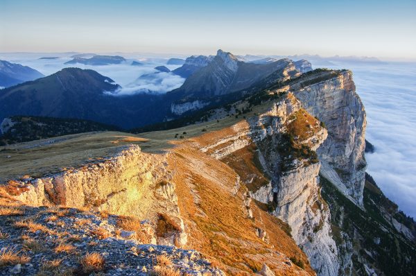 Alpes, Chartreuse, Dent de Crolles, lever de soleil, automne