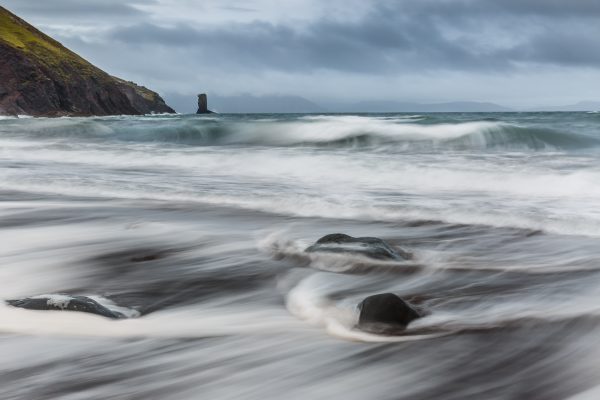 Irlande, Kerry, Dingle peninsula, Kinard Beach et Bull's Head