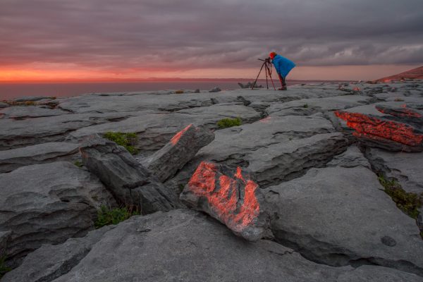 Irlande, conté de Clare, Burren, ultimes rayons sur Black Head