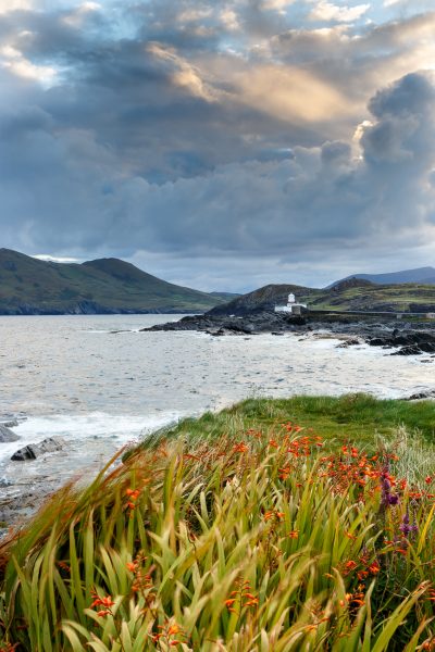 Irlande, Kerry, Iveragh peninsula, Valentia Island, phare à Fort Point