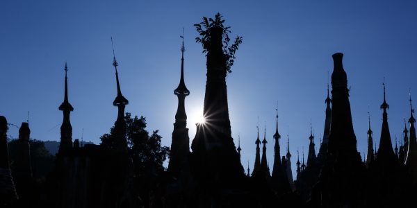 Myanmar, Birmanie, Indein, stupas