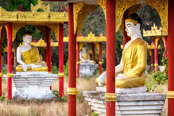 Myanmar, Birmanie, Hpa-an, Lumbini garden