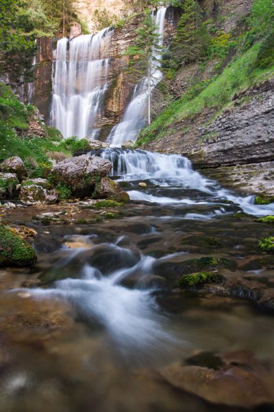 Chartreuse, french Alps, waterfall of cirque de St-Même