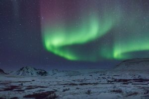 Islande, Snaefellsnes, aurore boréale, Iceland