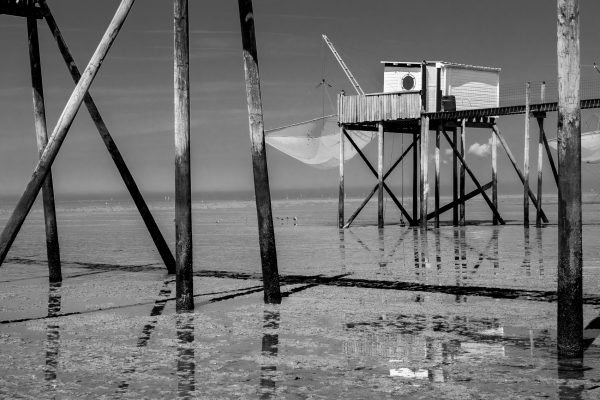 bord de mer et carrelets, Charente Maritime, Meschers sur Gironde