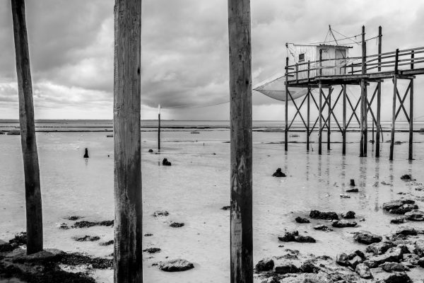 bord de mer et carrelets, Charente Maritime, Meschers sur Gironde