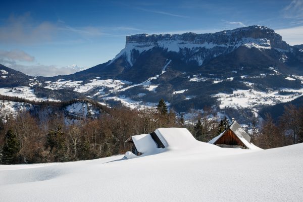 le Granier et le Mont Blanc, stage photo Chartreuse en hiver