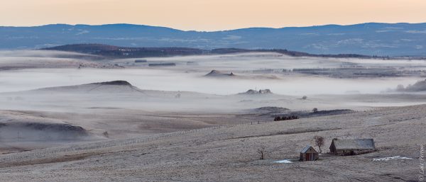 Brumes matinales d'Aubrac pendant un stage photo