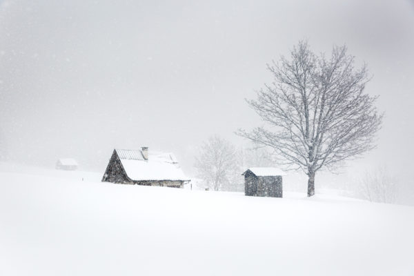 vallée des Entremonts en hiver