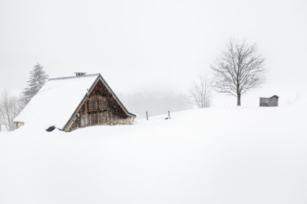 grange sous la neige, Chartreuse